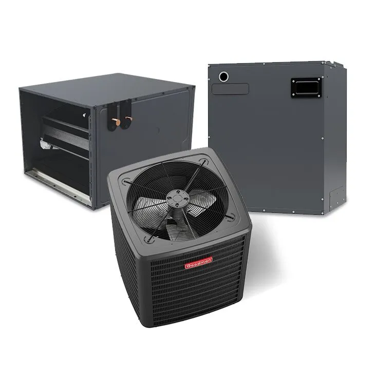 Goodman 4 Ton 15.2 SEER2 Single Stage Split Heat Pump with Horizontal Two Piece Variable Speed Air Handler Actual AHRI Rating 15.2 SEER2 + Flex Air Ducts