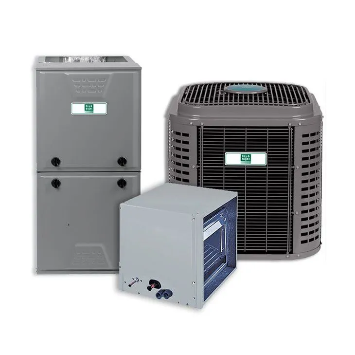 Day and Night 2 ton 16 SEER2 Single Stage Multi-Positional 80% AFUE 70K BTU Gas Furnace Split System Actual AHRI Rating of 16 SEER2 + Flex Air Ducts