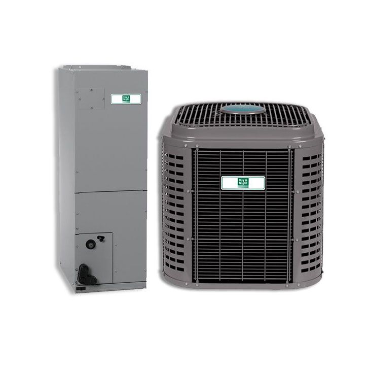 Day and Night 4 Ton 16 SEER2 Two Stage Communicating Multi-Positional Split Heat Pump System Actual AHRI Rating of 16 SEER2