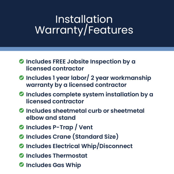 Trane 5 Ton 13.4 SEER2, Single Stage Packaged Air Conditioner With 10KW Heat Kit (AHRI 13.4 SEER2) + Flex Air Ducts - Image 3