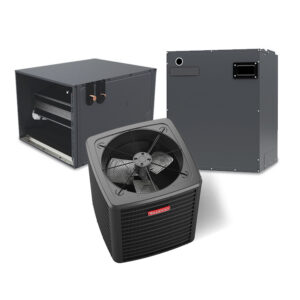 Goodman 4 Ton 15.2 SEER2 Single Stage Split Heat Pump with Horizontal Two Piece Variable Speed Air Handler Actual AHRI Rating 15.2 SEER2 + Flex Air Ducts