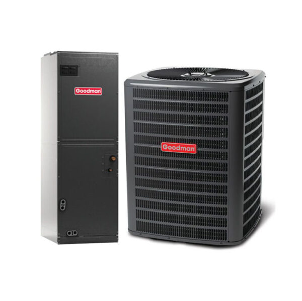Goodman 2.5 Ton 14.3 SEER2 Single Stage Split Heat Pump with Multi-Positional Single Piece Air Handler Actual AHRI Rating 14.3 SEER2