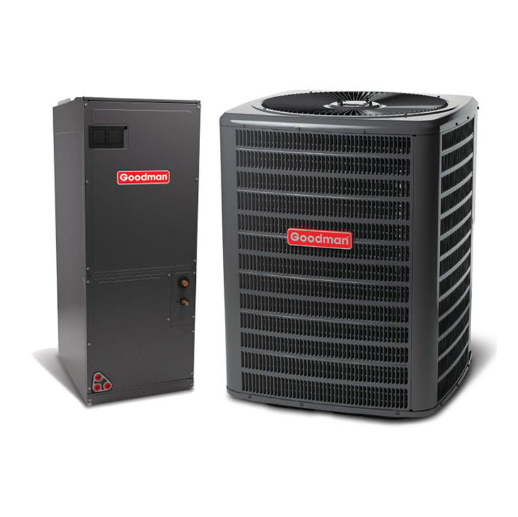 Goodman 5 Ton 15.2 SEER2 Single Stage Split Heat Pump with Multi-Positional Air Handler Actual AHRI Rating 15.2 SEER2